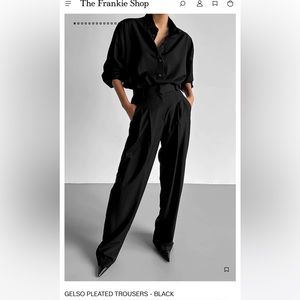 GELSO PLEATED TROUSERS - BLACK